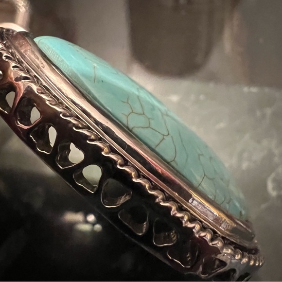 Pendant & Necklace Set - Turquoise Pendant w/ Woven Chain Necklace NWOT - Picture 5 of 17